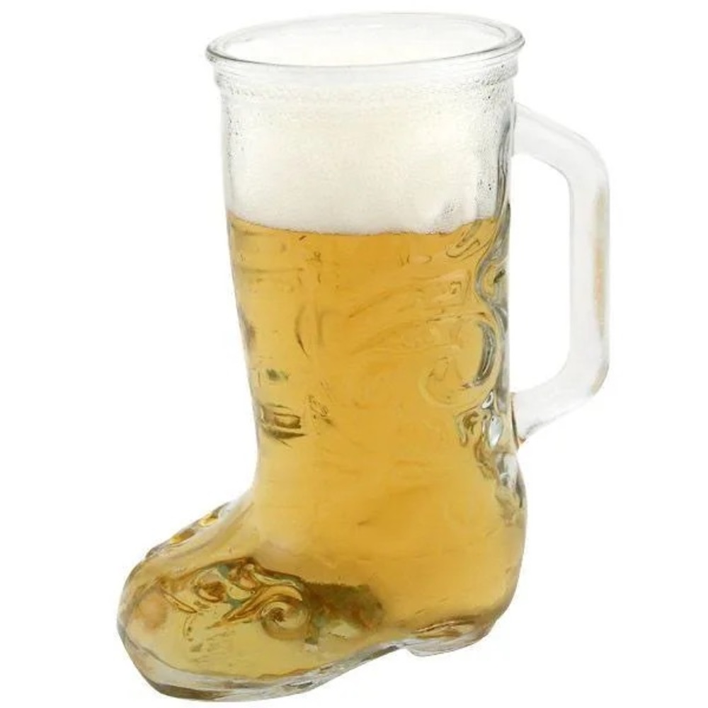 Vintage Anchor Hocking Glass Western Cowboy Boot Mug/Beer Mug/Drinking Glass